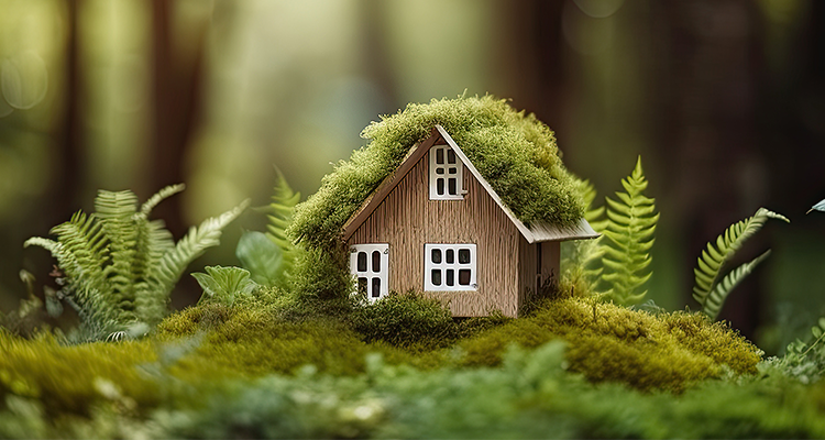 Tiny home covered in foliage